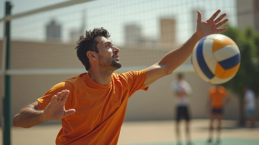 A volleyball player executes a powerful and reliable serve